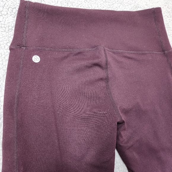 Zella Moto Ribbed High Waist Ankle Crop Leggings Size Medium - Picture 13 of 14